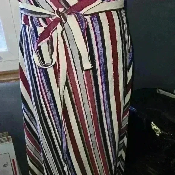 Alex Marie Womans Striped Wrap Dress Size L - Picture 11 of 12